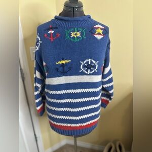 Mariner Stripe Crewneck Sweater - Blue